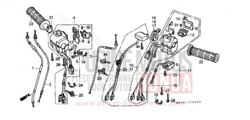 COMMUTATEUR/CABLE GL1500SEN de 1992